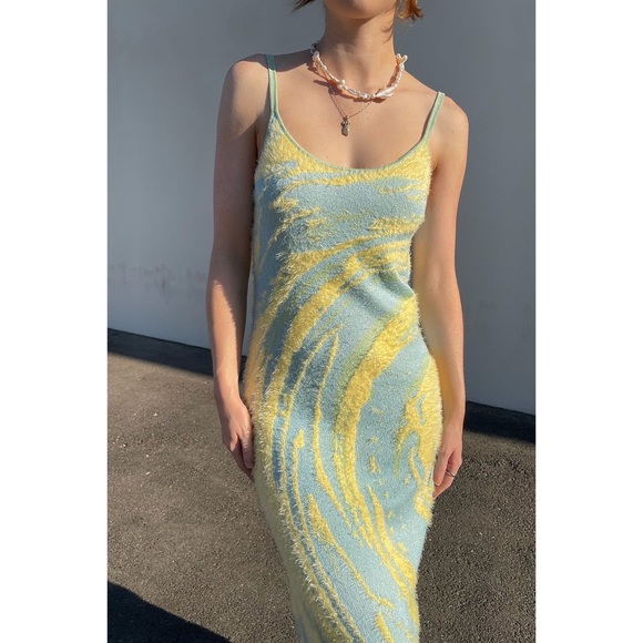 House of Sunny Dresses & Skirts - House of Sunny Hockney cypress knit dress size small (US 4) in Cucumber